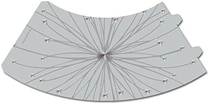 Royal Designs Vellum Tea Light Paper Wine Glass Lampshade, Gray Starburst, Set of 20,TLS-1014-20