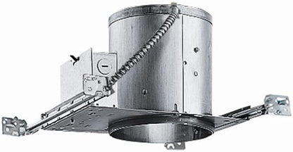 Juno 6 Inch Incandescent Ceiling Light Housing for New Construction, IC Rated Recessed Light, Floating Socket, Damp Location UL Listed Can Lighting, Includes Push-in Electrical Connectors
