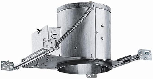 Juno 6 Inch Incandescent Ceiling Light Housing for New Construction, IC Rated Recessed Light, Floating Socket, Damp Location UL Listed Can Lighting, Includes Push-in Electrical Connectors