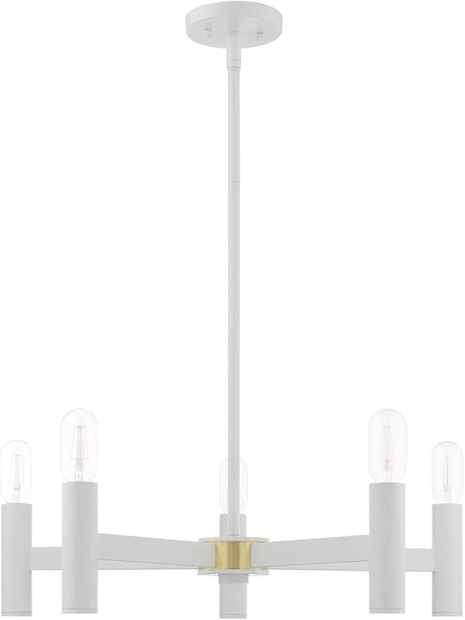 Livex Lighting 5 Lt White Chandelier