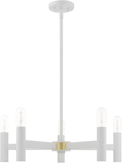 Livex Lighting 5 Lt White Chandelier