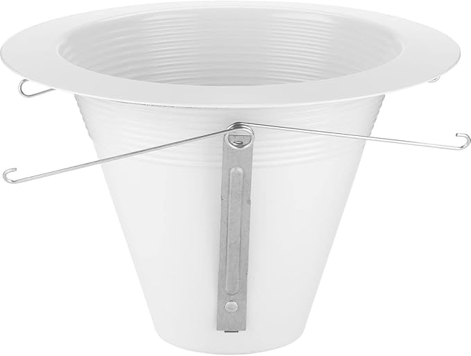 Progress Lighting P806002-028 6" Recessed Splay Baffle Trim Satin White 6" Housing (P806N Series), 5.177x8x8