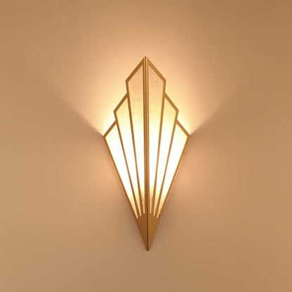 Modern Wall Light Simple Creative Wall Sconces Bedroom Aisle Living Room Wall Lamp Holder E12 Socket Art Deco Lighting Fixture (Bulb Not Included) (Gold) [Energy Class A++] (Golden)
