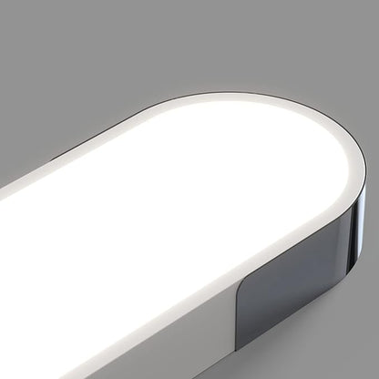 Qcyuui Dimmable LED Ceiling Light Modern Acrylic Linear LED Ceiling Lamp 39.4in Semi Flush Mount Wraparound Shape Lighting Fixture with Remote Control for Kitchen Dining Room (48W/3000-6500K)