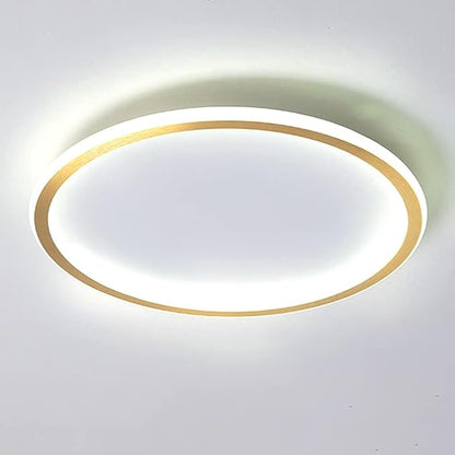 Dimmable LED Ceiling Light Fixture Flush Mount,20" Modern Round Recessed Ceiling Lamp with APP Adjustment,Gold 55W Close to The Ceiling Lighting Living Room Bedroom,3000K-6000K Ceiling Lamp