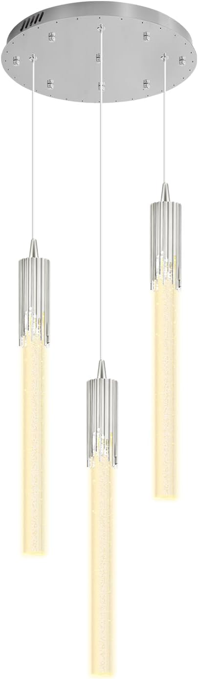 Flashing God 3 Light Pendants Light for Kitchen Island Dining Room Pendant Lighting Fixture Mini Crystal Chandelier Ceiling Hanging Lights for Bedroom Island Kitchen