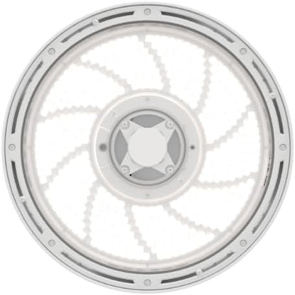 Lithonia Lighting REBL Round High Bay LED Light, 12,000/15,000/18,000 Adjustable Lumen Output, 3500K/4000K/5000K Switchable White Color Temperature, Work Light, XVOLT 277-480V, 12.2" x 7.5", White