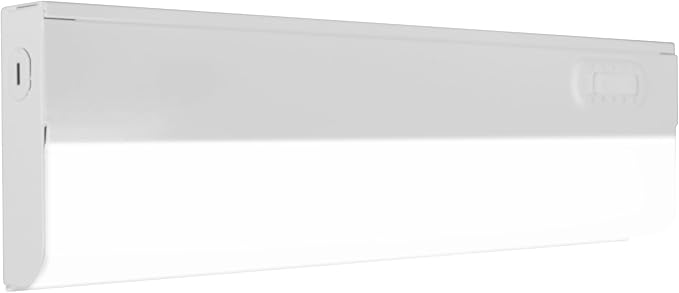 12” LED Direct Wire Under Cabinet Light - Dimmable Undercounter LED Lights for Kitchen - Selectable CCT 2700K-5000K, 340-360 Lumens, 5W - UCB Series Hardwired Under Cabinet Lighting by NICOR Lighting