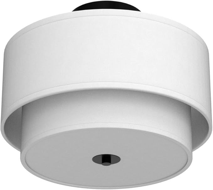 FRIDEKO HOME Semi Flush Mount Ceiling Light - Double Drum 3-Light Ceiling Light Fixture Farmhouse Chandelier with White 2-Layer Classic Fabric Linen Shade for Bedroom Hallway Living Room Kitchen