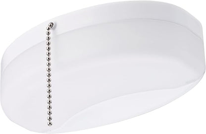 Lithonia Lighting FMMCL 840 S1 M4 4000K LED Flush Mount Closet Light with Pull Chain, White, 7"