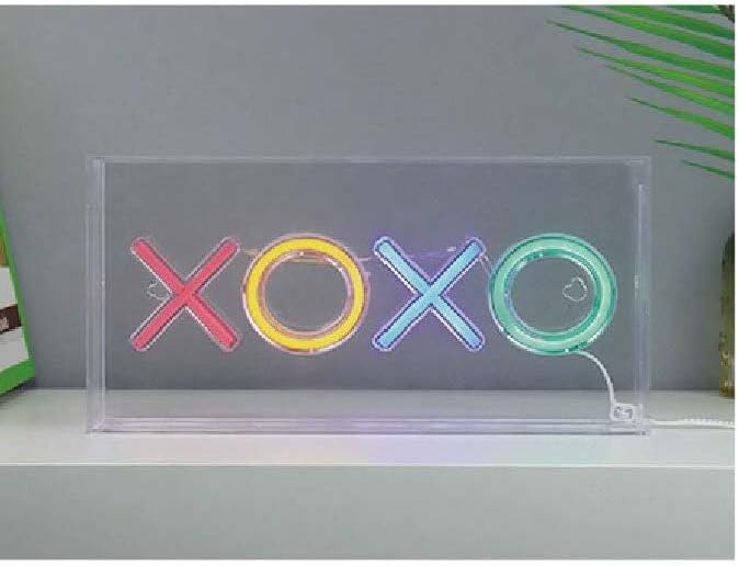 Light Up Your World! Wireless Express Neon Art Signs (5 Unique Styles) - Desktop & Wall Décor. Perfect for Bedrooms, Dorm Rooms, Office (XOXO)