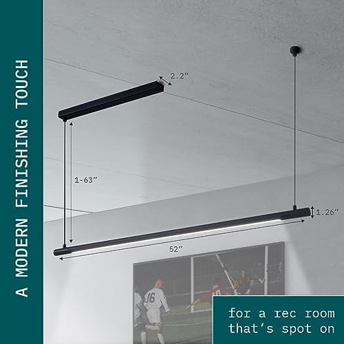 Solvita LED Light –PremiumLights for Pool Table Billiard Living Room Office Kitchen Island, Non-Flickering & Evenly Distributed Light Source & Adjustable Height - Bright White 4000K