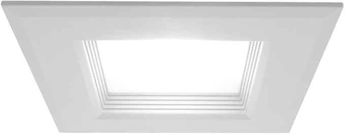 NICOR Lighting 6 inch White Square LED Recessed Downlight in 4000K (DQR6-10-120-4K-WH-BF)