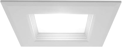 NICOR Lighting 6 inch White Square LED Recessed Downlight in 4000K (DQR6-10-120-4K-WH-BF)