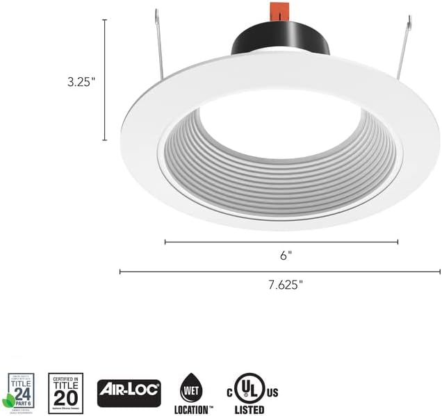 Juno 6 Inch LED Recessed Lighting, G4 Series Retrofit LED Downlight, Ceiling Light for Kitchen or Shower, 700 Lumens, 2700K Soft White, Wet Location Rated, Dimmable, Baffle Trim