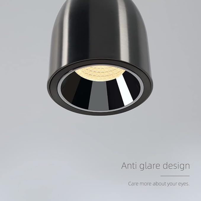 Aisilan 7W LED Modern Pendant Light Brushed Nickel Dimmable CRI 97 Hanging Light Fixture Warm White Mini Pendant Spot Lights for Kitchen Island Living Room Bedroom
