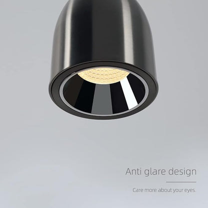 Aisilan 7W LED Modern Pendant Light Brushed Nickel Dimmable CRI 97 Hanging Light Fixture Warm White Mini Pendant Spot Lights for Kitchen Island Living Room Bedroom