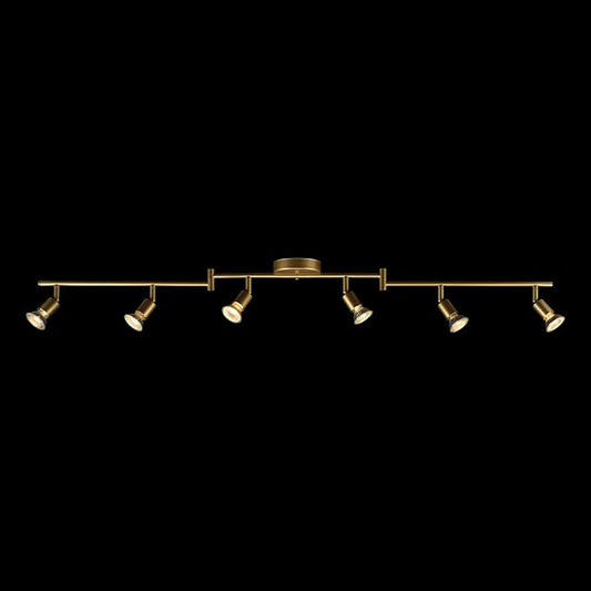 Globe Electric 57505 Payton 6-Light Foldable Track Lighting, Painted Brass