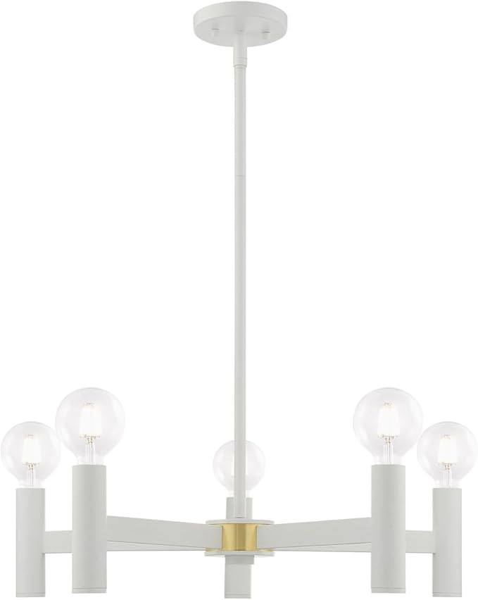 Livex Lighting 5 Lt White Chandelier