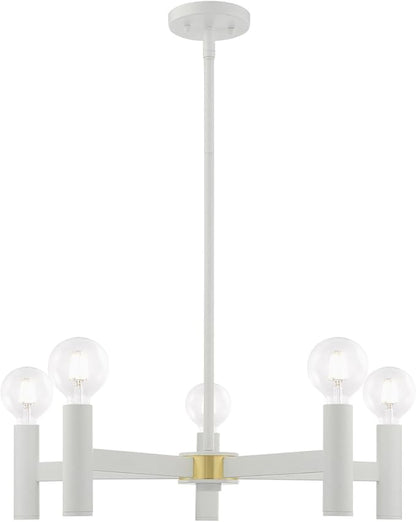 Livex Lighting 5 Lt White Chandelier