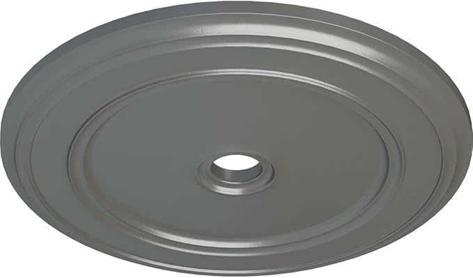 Ekena Millwork CM41CLSLS Classic Ceiling Medallion, 41 1/8"OD x 4"ID x 2 1/8"P, Hand-Painted Silver