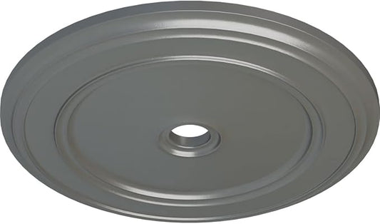 Ekena Millwork CM41CLSLS Classic Ceiling Medallion, 41 1/8"OD x 4"ID x 2 1/8"P, Hand-Painted Silver