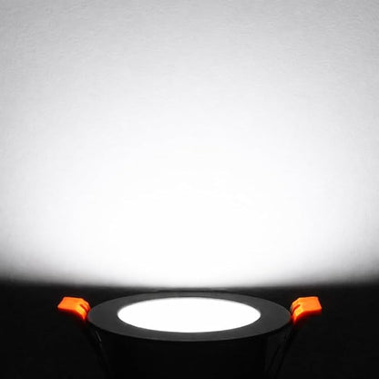 2 Inch LED Downlight, 3W Recessed Lighting Dimmable Ceiling Light Kit, 5000K Daylight White, CRI80 Black LED Can Lights with Driver(35W Halogen Equivalent), 10 Pack