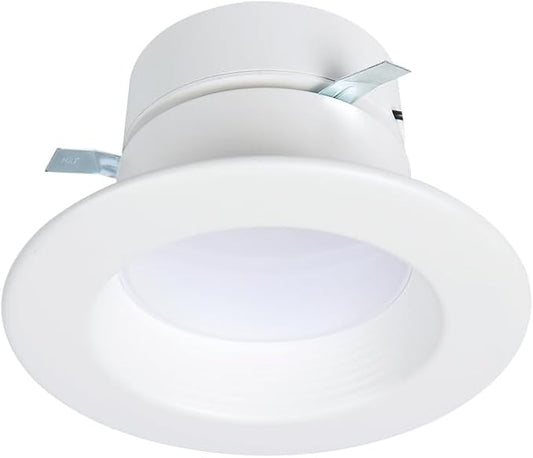 HALO RL 4 inch LED Recessed Light Retrofit Selectable CCT 2700K 3000K 3500K 4000K 5000K Dimmable Dim to Warm 600/900 Lumens Wet Location Indoor Outdoor Ceiling Downlight RL4LS9FSD2W1EWH