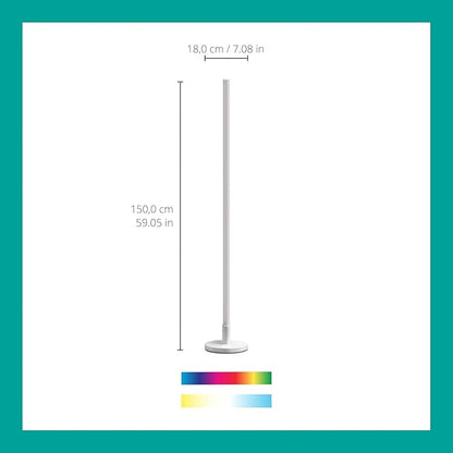WiZ Connected Smart Floor Lamp - Dimmable Lamp for Living Room with Dual Color Zones - 2.5Ghz Wi-Fi - Compatible with Alexa and Google Assistant - 1 Pack