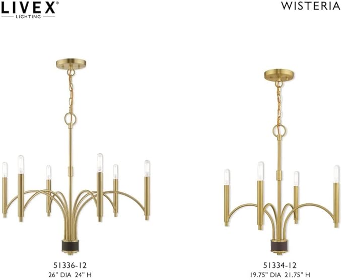 Livex Lighting 6 Lt Brushed Nickel Chandelier