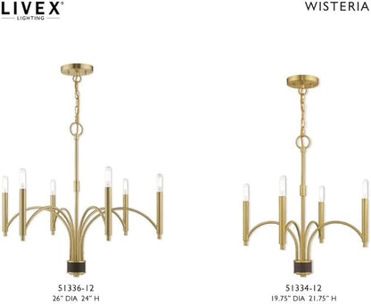 Livex Lighting 6 Lt Brushed Nickel Chandelier