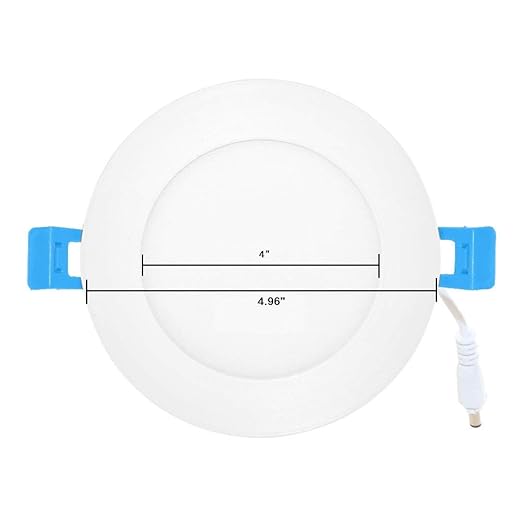 Euri Lighting DLC4S-2000e Ultra-Slim Dimmable 4" Circlular Downlight, 9W (60W Equal), 600lm, 3000K (Soft White), IC Rated, No Housing Required, E-Star & ETL Listed