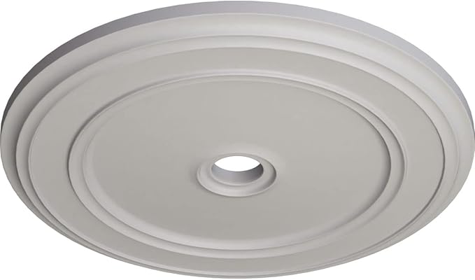 Ekena Millwork CM41CLUWF Classic Ceiling Medallion, 41 1/8"OD x 4"ID x 2 1/8"P, Hand-Painted Ultra Pure White