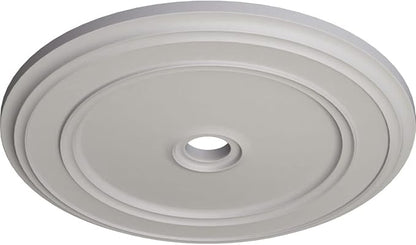 Ekena Millwork CM41CLUWF Classic Ceiling Medallion, 41 1/8"OD x 4"ID x 2 1/8"P, Hand-Painted Ultra Pure White