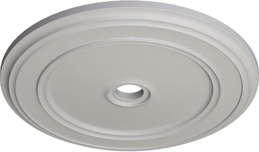 Ekena Millwork CM41CLUWF Classic Ceiling Medallion, 41 1/8"OD x 4"ID x 2 1/8"P, Hand-Painted Ultra Pure White