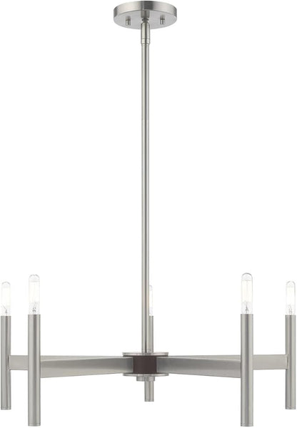 Livex Lighting 5 Lt Brushed Nickel Chandelier