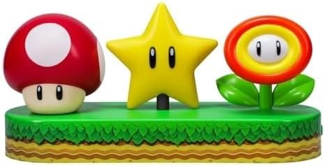 Paladone Super Mario Icon Light - Officially Licensed Mario Brothers Free Standing Desk Light, Gaming Room Decor and Merchandise for Boys and Girls, Nightlight Gift Accessory for Bedroom