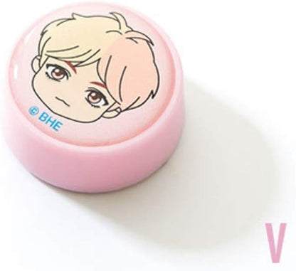 [BTS Official Merchandise] Fans Gift - K-Pop Idols Goods - BTS Character Figure Toothbrush with Convenient Magnetic Holder (V)