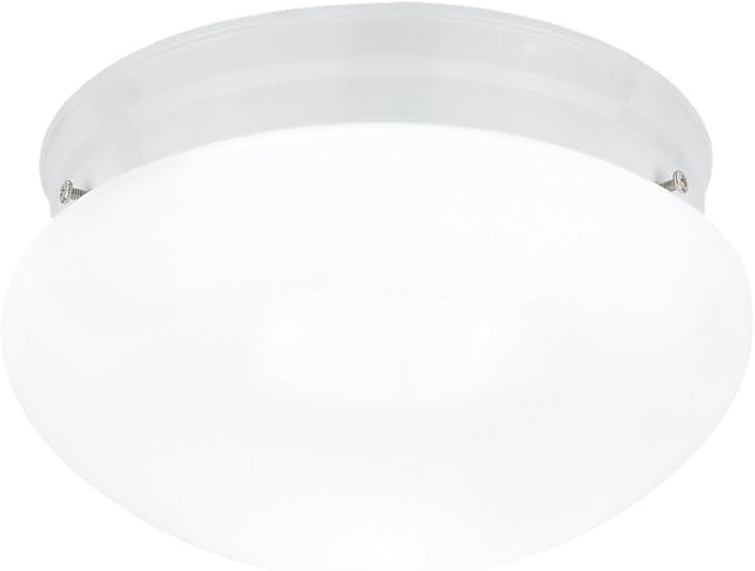 Sea Gull 5328-15 Stockholm 2-Light White Flush Mount Ceiling Fixture