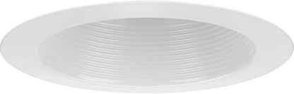 Progress Lighting P806002-028 6" Recessed Splay Baffle Trim Satin White 6" Housing (P806N Series), 5.177x8x8