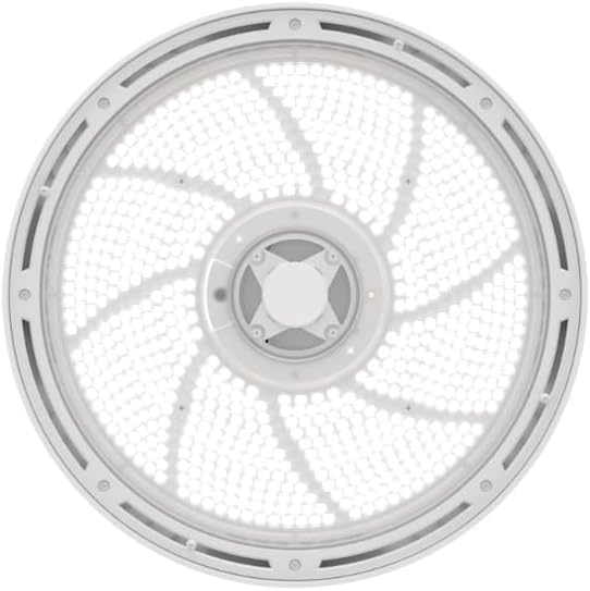Lithonia Lighting REBL Round High Bay LED Light, 24,000/27,000/30,000 Adjustable Lumen Output, 3500K/4000K/5000K Switchable White Color Temperature, Work Light, XVOLT for 277-480V, 14.6" x 7.7", White
