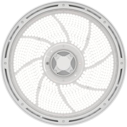 Lithonia Lighting REBL Round High Bay LED Light, 24,000/27,000/30,000 Adjustable Lumen Output, 3500K/4000K/5000K Switchable White Color Temperature, Work Light, XVOLT for 277-480V, 14.6" x 7.7", White