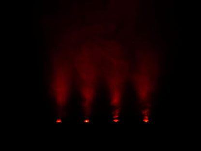 Rockville 4 PACK MINI RF1 V2 Black RGBWA+UV Battery-Powered Wash Lights with RF Remotes, Wireless DMX, Travel Bag, Perfect for DJs & Events