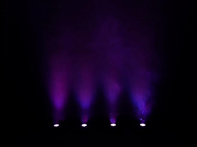 Rockville 4 PACK MINI RF1 V2 Black RGBWA+UV Battery-Powered Wash Lights with RF Remotes, Wireless DMX, Travel Bag, Perfect for DJs & Events