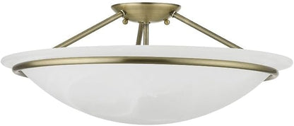 Livex Lighting 4825-07 Newburgh 3-Light Ceiling Mount, Bronze