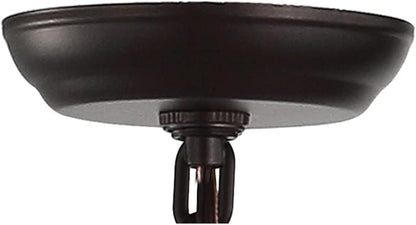 JONATHAN Y 16" Oil Rubbed Bronze Lantern Pendant Light, 4-Light Pagoda Style Metal Cage Farmhouse Hanging Ceiling Fixture for Kitchen Island, LED Bulb Included (JYL7437A)