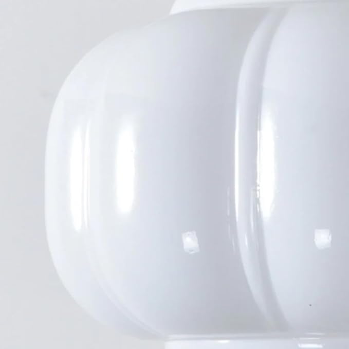 Milk White Glass Pendant Light Vintage Schoolhouse Lighting Opal Glass Chandelier Traditional Black Semi Flush Mount Ceiling Light for Bedroom Kitchen Dining Room