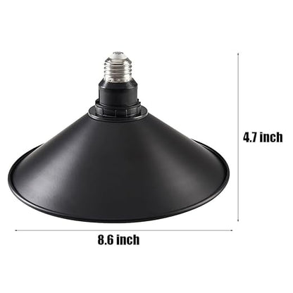 2-Pack E26 to E26 Screw-in Industrial Style Ceiling Lights Fixture, Matte Black Farmhouse Light Fixtures for Kitchen, Laundry Room, Entryway, Hallway