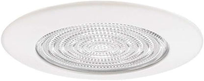 Generation Lighting 1155AT-15 6 Inch Fresnal Glass Shower Trim Recessed Fixture, White Finish, 8, 1-Light, cETL Listed, Safety Rated for Wet Locations - Recessed Light