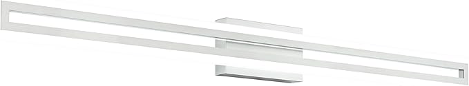 SOLFART Bathroom Vanity Light Fixtures 48 Inch Led Brushed Nickel Bathroom Light Fixtures 6000K